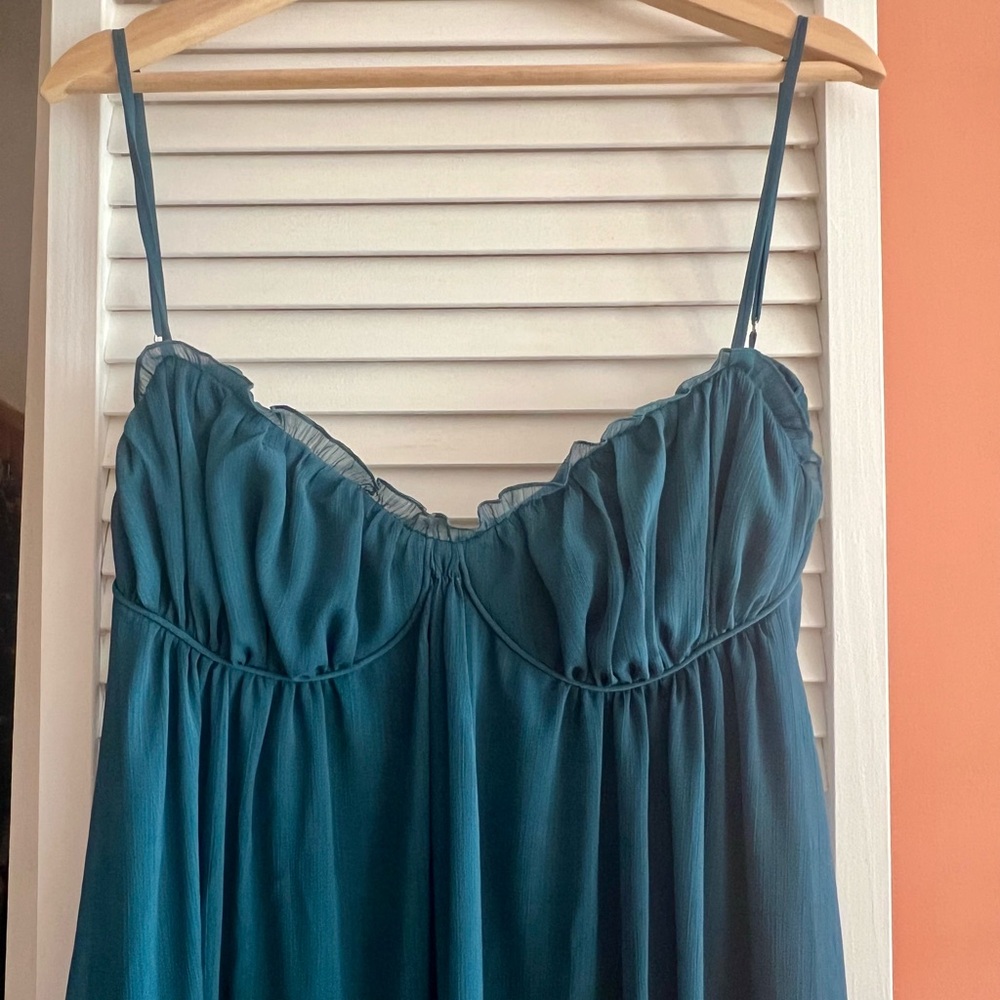 Reformation Teal Maxi Dress